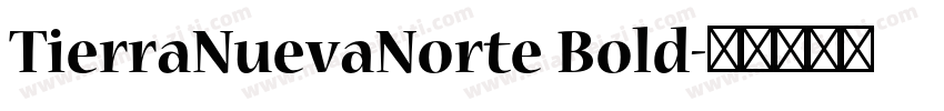 TierraNuevaNorte Bold字体转换